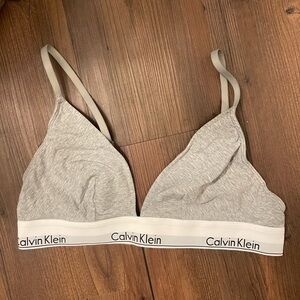 Calvin Klein Triangle Gray Bralette